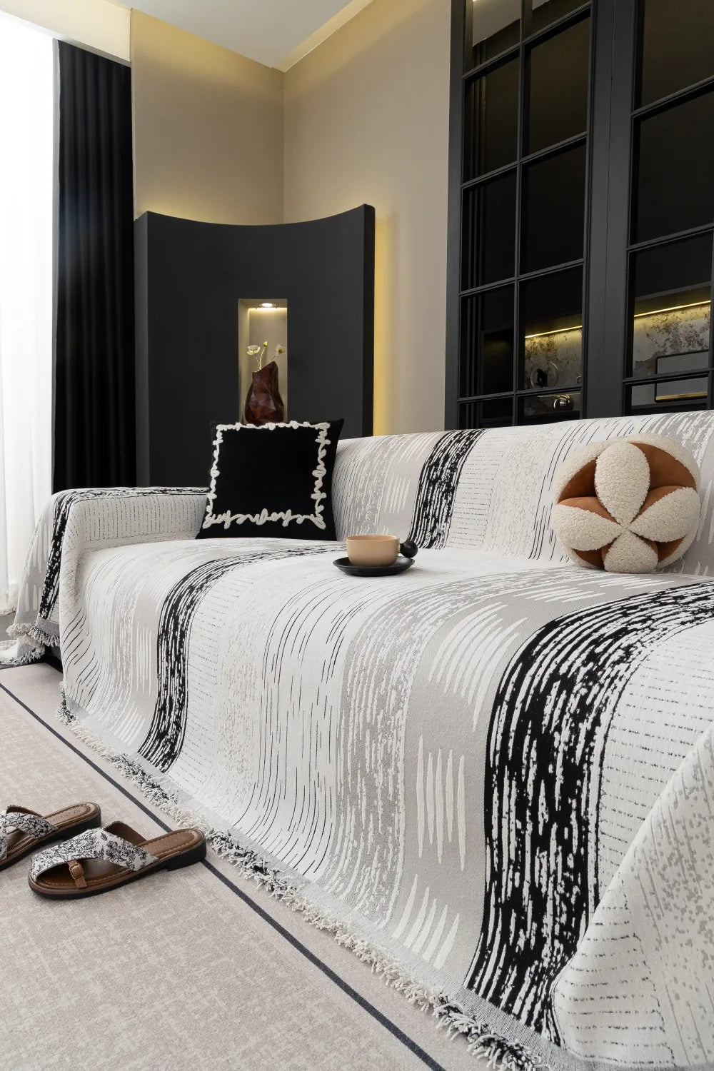 Tie Dying Chenille Sofa Cover Full Coverage Non-Slip Couch Protector 2025 All-Season Universal Couch Camping Blanket Dust Guard